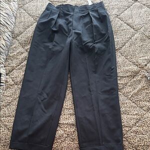 Zara Elegant Black Pleated Trousers